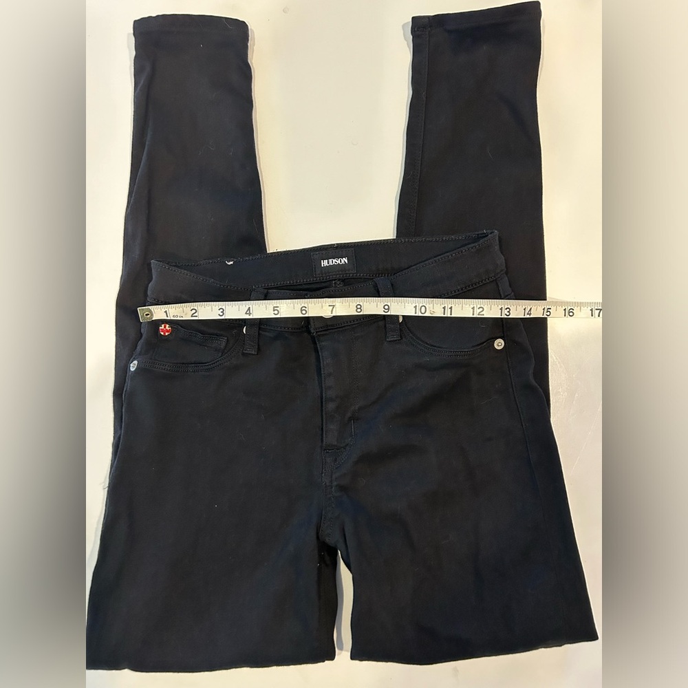 HUDSON JEANS MIDRISE ANKLE NATALIE SUPER SKINNY BLACK SIZE 27